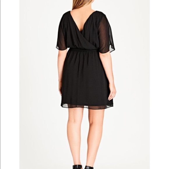 NWT City Chic Black Chiffon Tunic - Picture 5 of 5